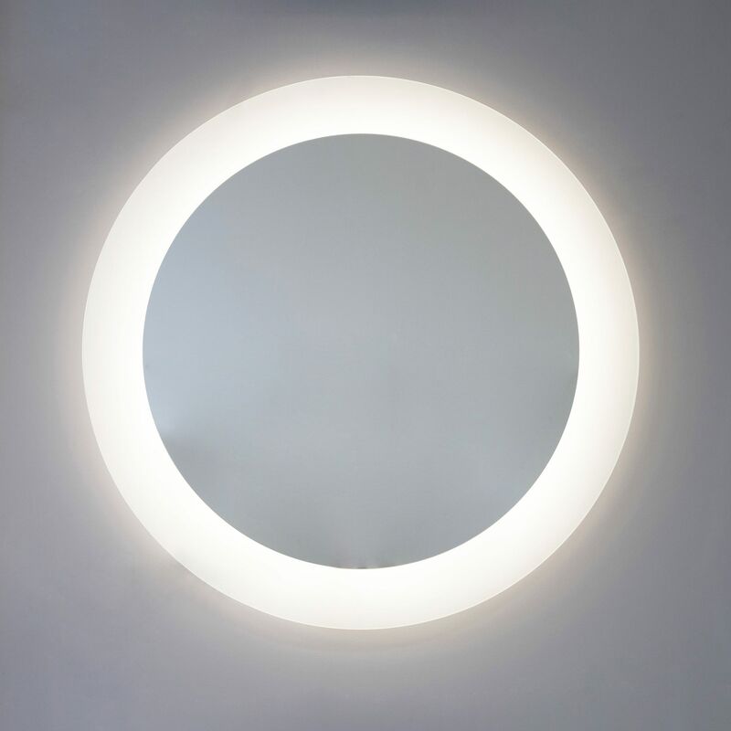 foto del prodotto kiamami valentina specchio rotondo 75cm con sabbiatura retroilluminata