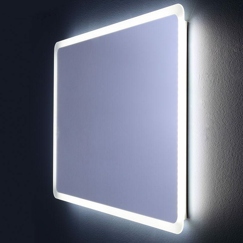 foto del prodotto kiamami valentina specchio stondato illuminato a led 60 x 60 cm dallas