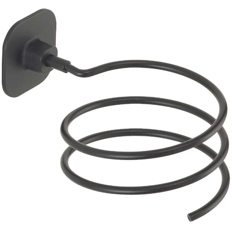 foto del prodotto kiamami valentina spirale porta phon da parete acciaio inox nero opaco timo