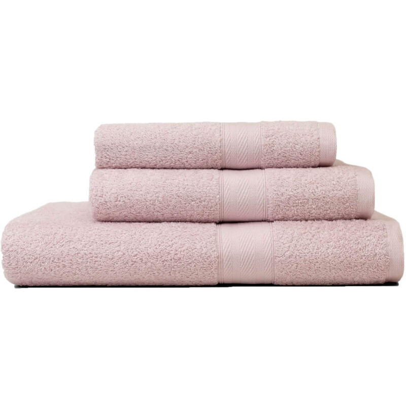 foto del prodotto kiamami valentina tris asciugamani diverse misure ospite viso telo bagno in cotone rosa ortensia teddy