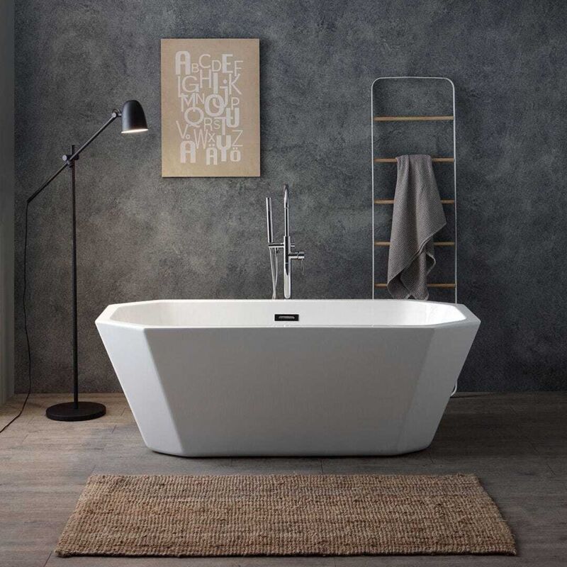 foto del prodotto kiamami valentina vasca freestanding in acrilico bianco ottagonale betty