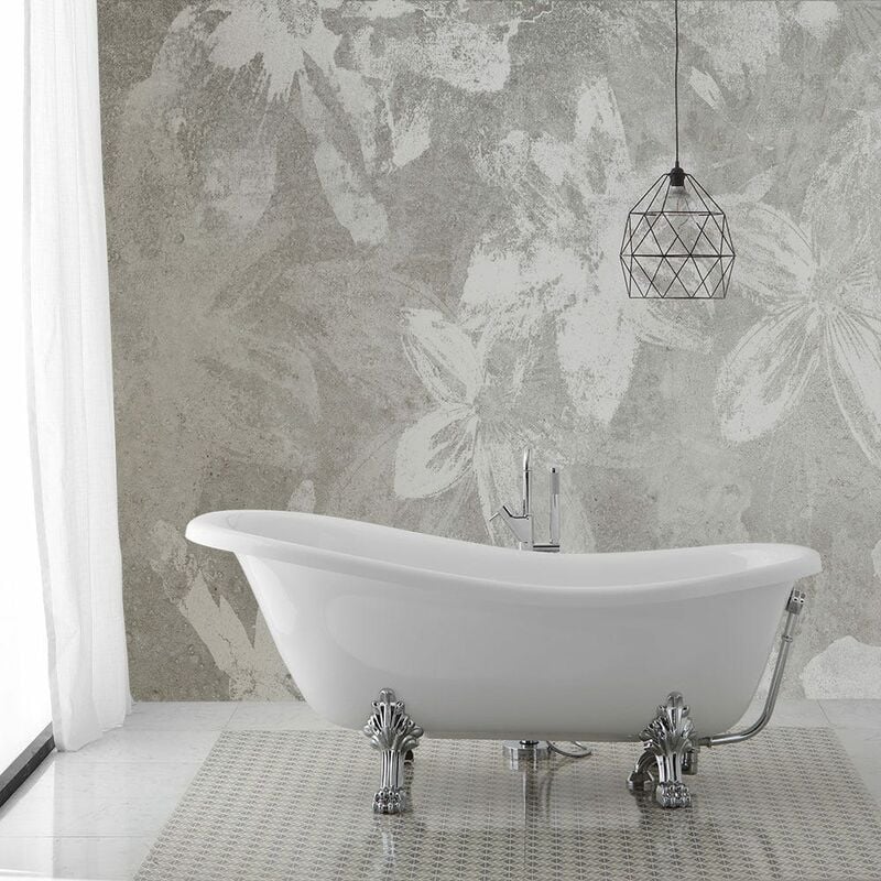foto del prodotto kiamami valentina vasca stile classico freestanding con piedini argento romantica