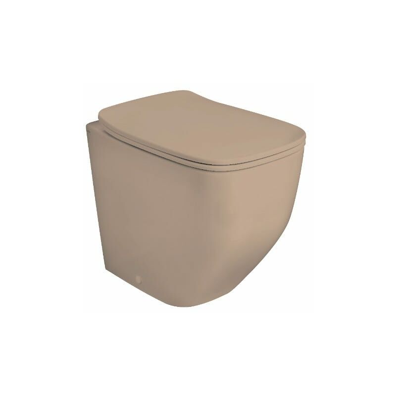 foto del prodotto kiamami valentina vaso wc a terra in ceramica sabbia opaco mozart