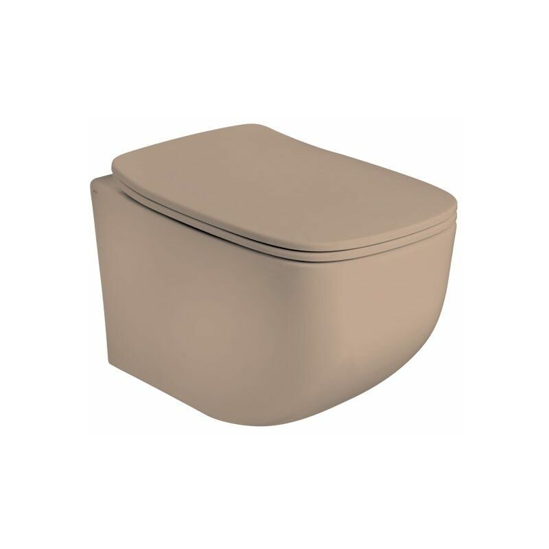 immagine 0 del prodotto kiamami valentina vaso wc sospeso rimless in ceramica sabbia opaco mozart