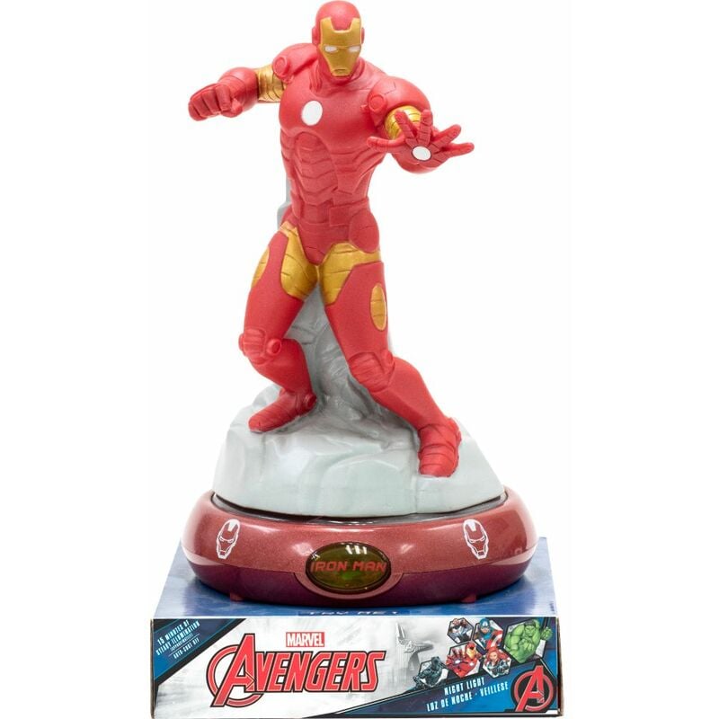 foto del prodotto kidslicencing lampada da comodino led 3d iron man