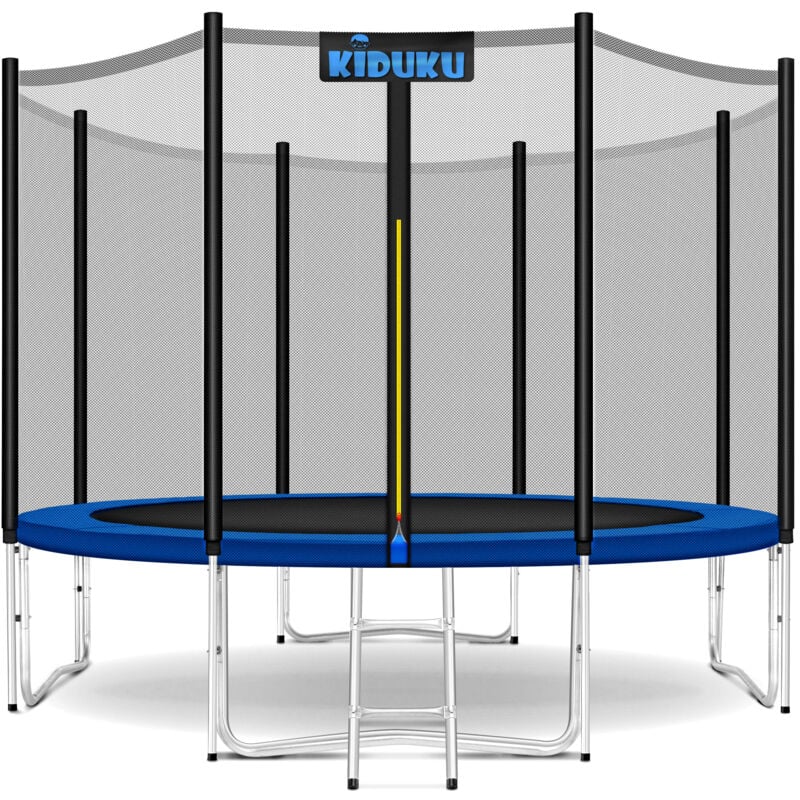 foto del prodotto kiduku trampolino, tappeto elastico per giardino 427 cm set completo con rete di sicurezza, scaletta, copertura, ancoraggi e accessori trampolino