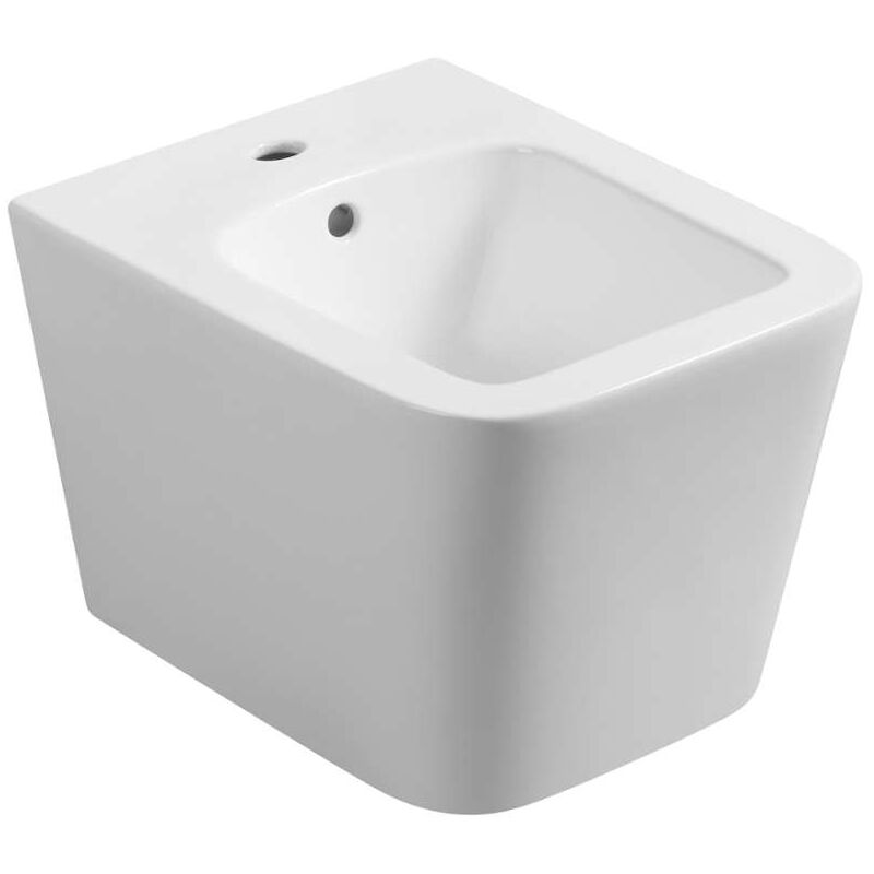 foto del prodotto kielle arkas i bidet sospeso, con troppopieno e foro per miscelatore, bianco 30311000