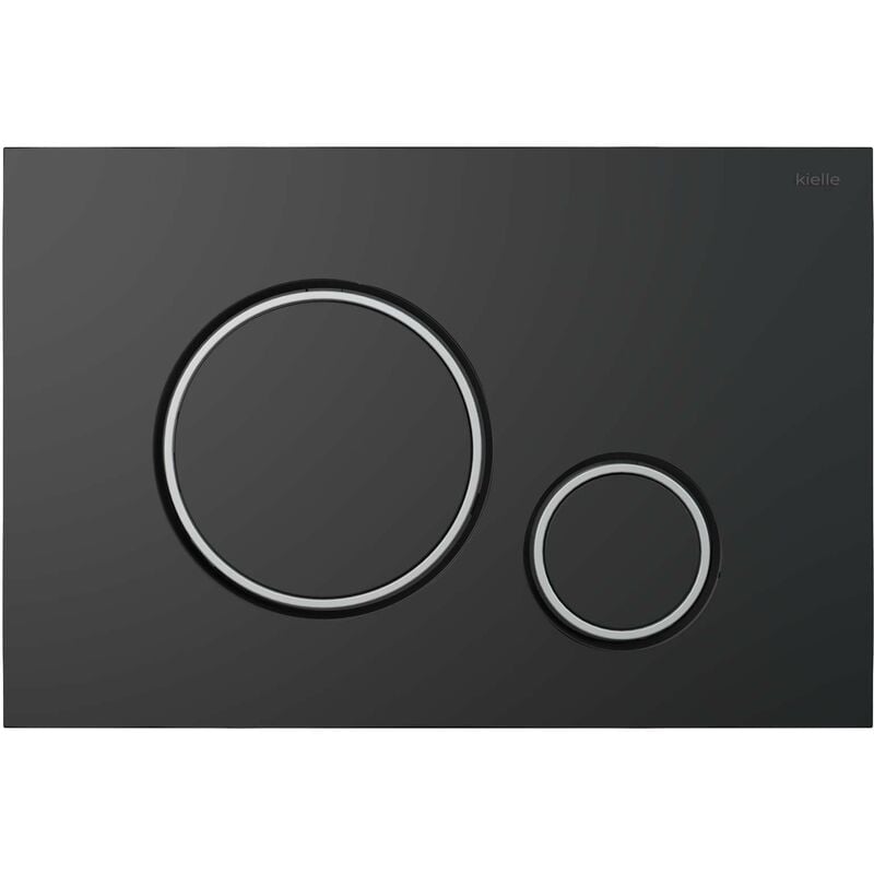 foto del prodotto kielle gemini ii placca di comando, nero opaco cromo 70207040