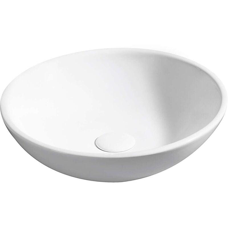 foto del prodotto kielle idolio lavabo da appoggio, diametro 40 cm, bianco 30624410