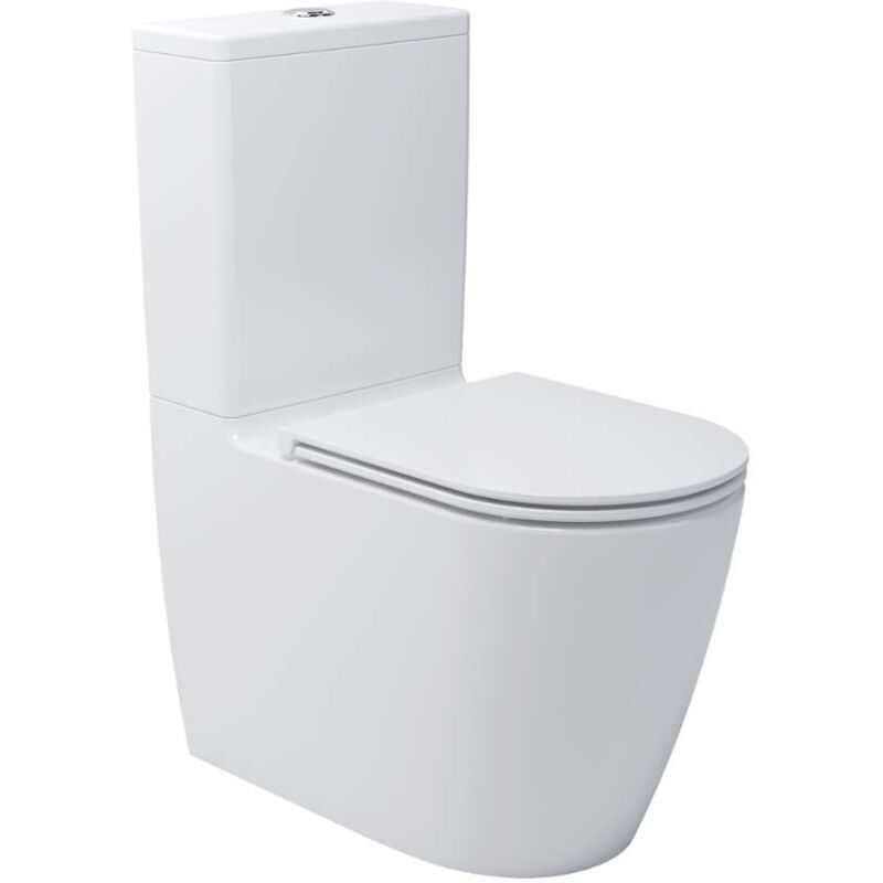 foto del prodotto kielle oudee set wc monoblocco con cassetta e copriwater softclose, vortex, bianco 30202000