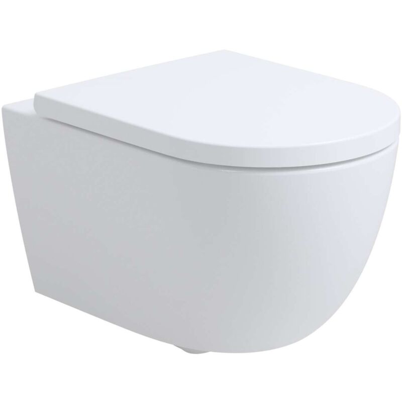 foto del prodotto kielle oudee wc sospeso con copriwater softclose, rimless vortex , bianco 30102005