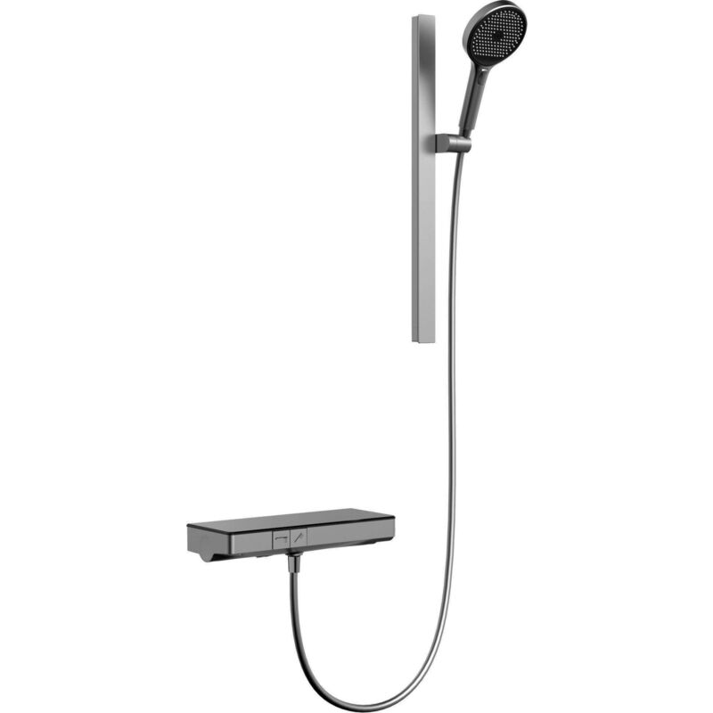 foto del prodotto kielle vega set doccia termostatico, 3 getti, gun metal 20618023