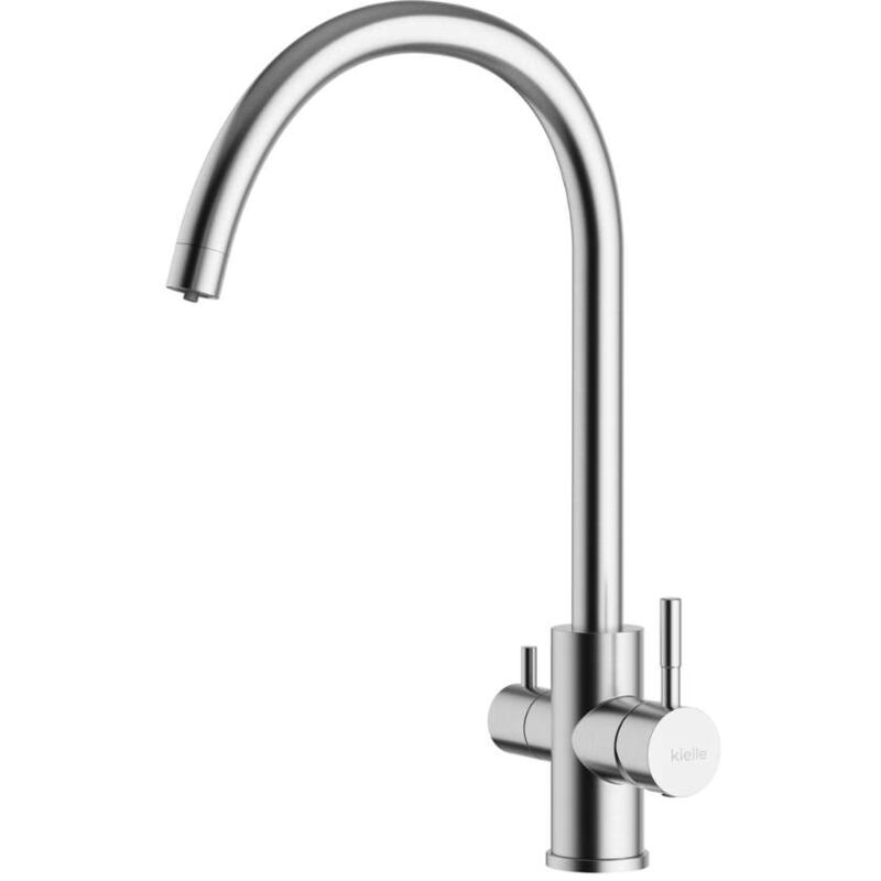 foto del prodotto kielle wimeo miscelatore per lavello, con funzione di filtraggio, acciaio inox spazzolato 10525f05