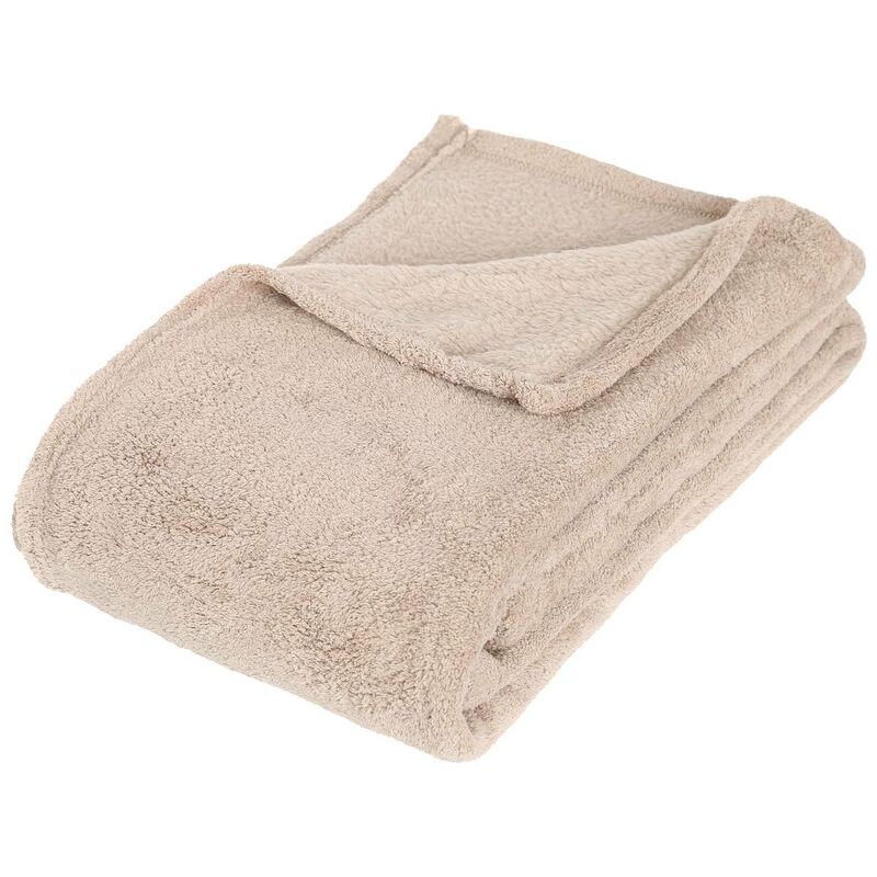 foto del prodotto kiesa beige in microfibra 130x180cm atmosphera cr ateur d int rieur