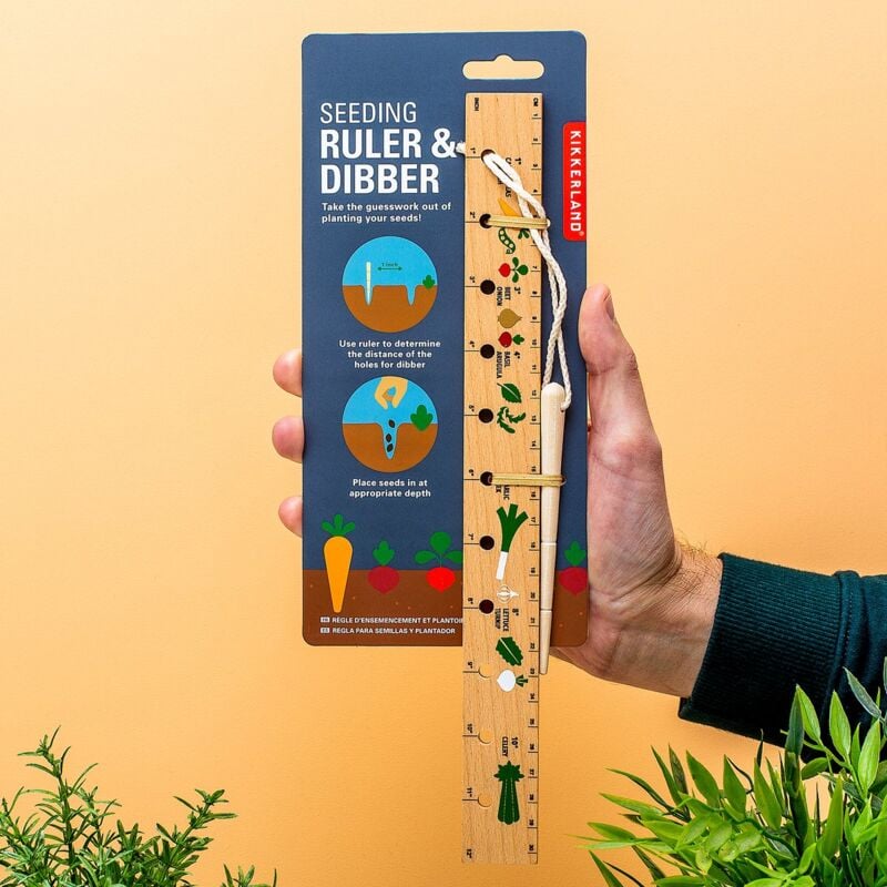 foto del prodotto kikkerland righello per semina e foratore