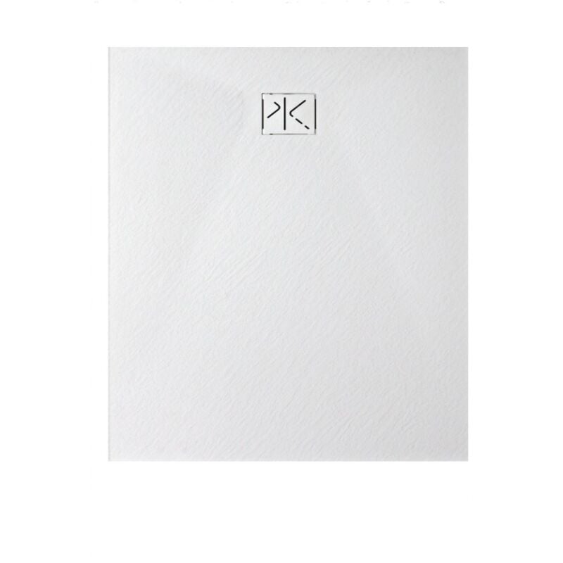foto del prodotto kinedo piatto doccia in resina colore bianco opaco effetto pietra 100 x 80 cm pietraviva pipiv241080bm bianco