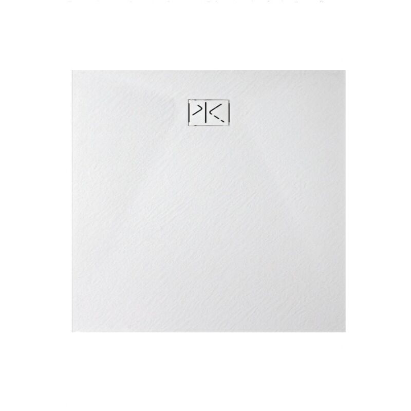 foto del prodotto kinedo piatto doccia in resina effetto pietra 80 x 80 cm colore bianco opaco pipiv248080bm bianco