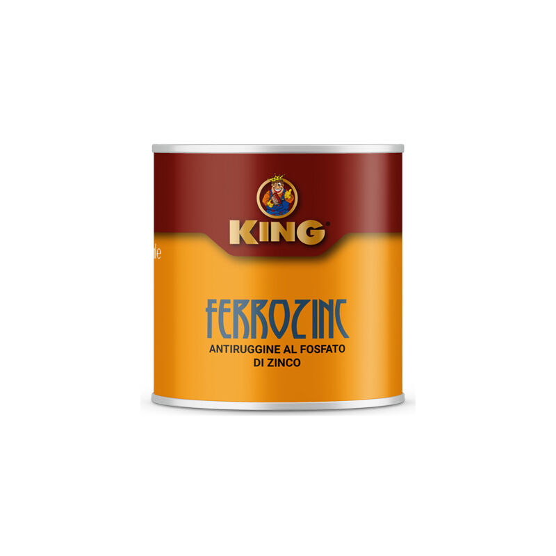 foto del prodotto king 500 ml zincante a freddo ferrozinc grigio vernice per ferro antiruggine