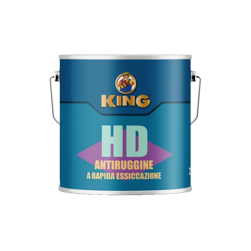 foto del prodotto king antiruggine rap. essicc. h d rossa lt.2,5