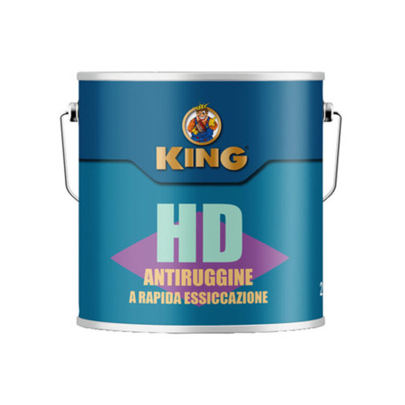 foto del prodotto king antiruggine rapida essiccazione h d rossa lt.2,5. prezzo per 1 pezzo.