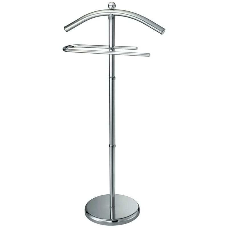 foto del prodotto king collection king home appendiabiti servomuto in acciaio con finitura a specchio, cromato, misure 45,6x28x119,5h