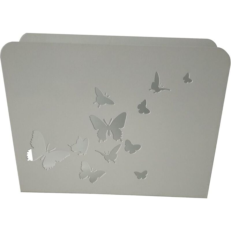 foto del prodotto king collection p1817185 portariviste buterflies, bianco, 30x8x23 cm