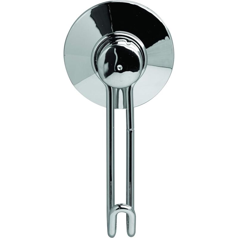 foto del prodotto king home appendino singolo con ventosa cromato con finitura a specchio 5,5x4,5x11,5h cm