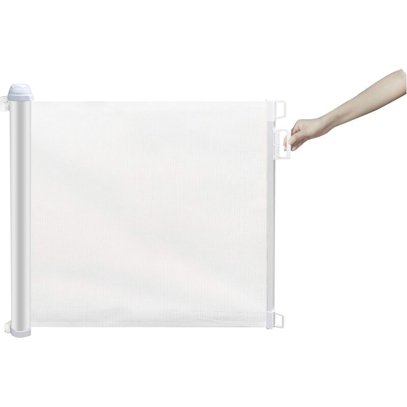 foto del prodotto king home cancelletto bimbi deluxe retrattile in pvc 130x89h cm bianco