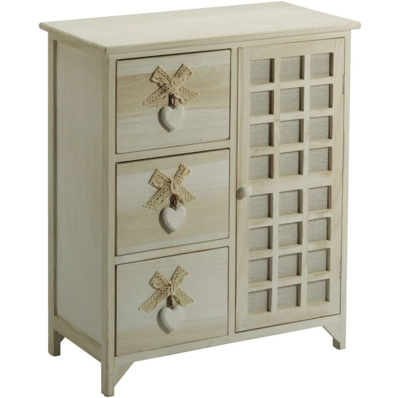 foto del prodotto king home cassettiera in legno di paulownia 62x31x73h cm 3 cass.