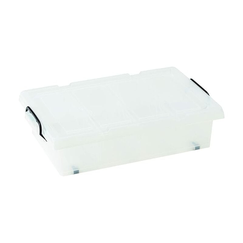 foto del prodotto king home contenitore k box 25l basso trasparente c ruote 58,5x37x14h cm