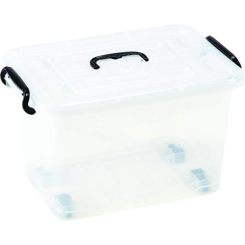 foto del prodotto king home contenitore k box 25l trasparente c ruote 44,5x26,5x31h cm
