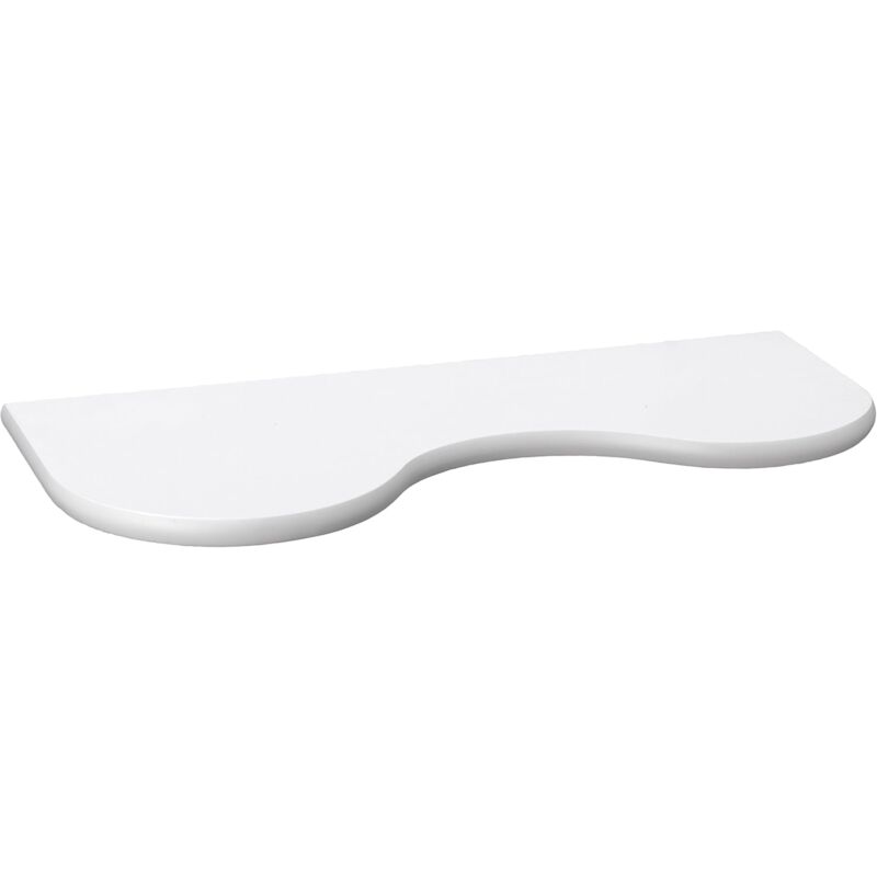 foto del prodotto king home mensola bimbo cm 26x76x2 onda in mdf bianco cartone da 4 pezzi
