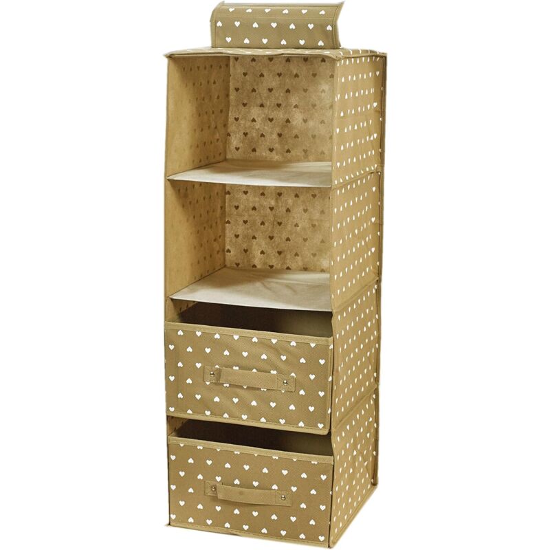 foto del prodotto king home ordinatore con 2 cassetti big in tnt beige 30x30x80h cm
