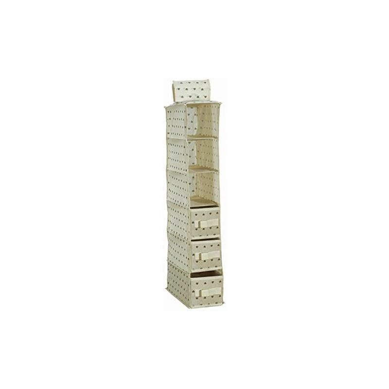 foto del prodotto king home ordinatore con 3 cassetti in tnt panna 15x30x80h cm