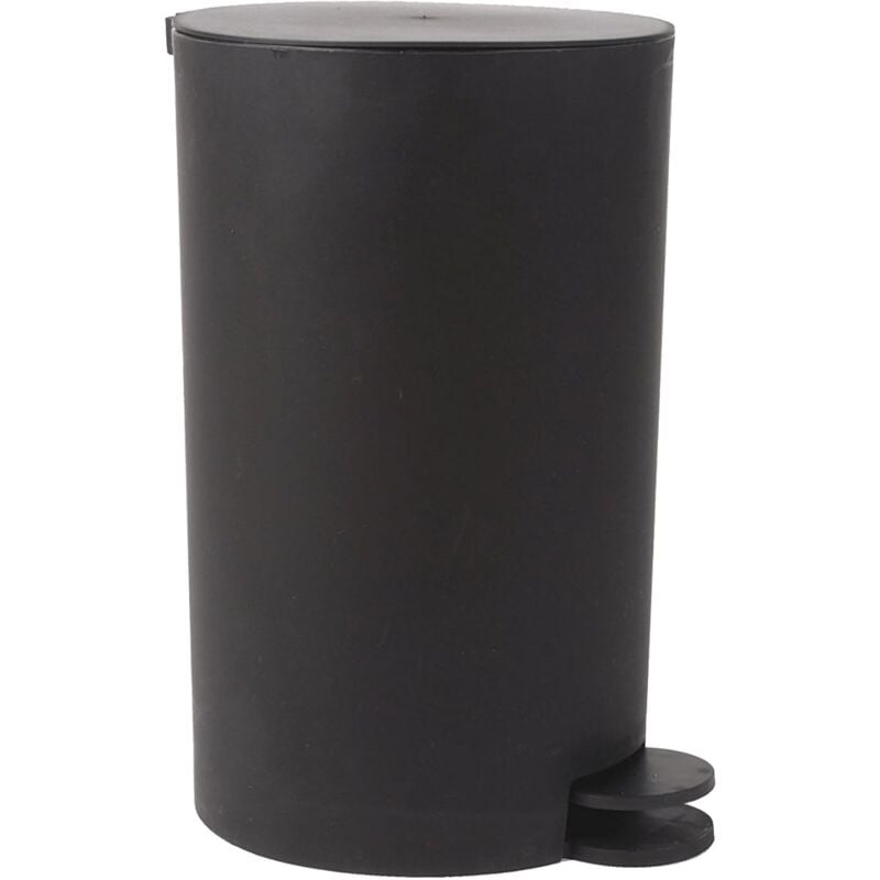 foto del prodotto king home pattumiera c pedale in polipropilene 3 lt nera 16x25,5h cm