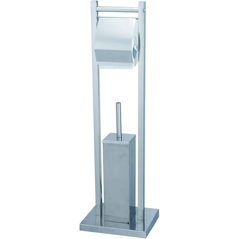foto del prodotto king home piantana multifunzione quadra in acciaio 22x18x71h cm