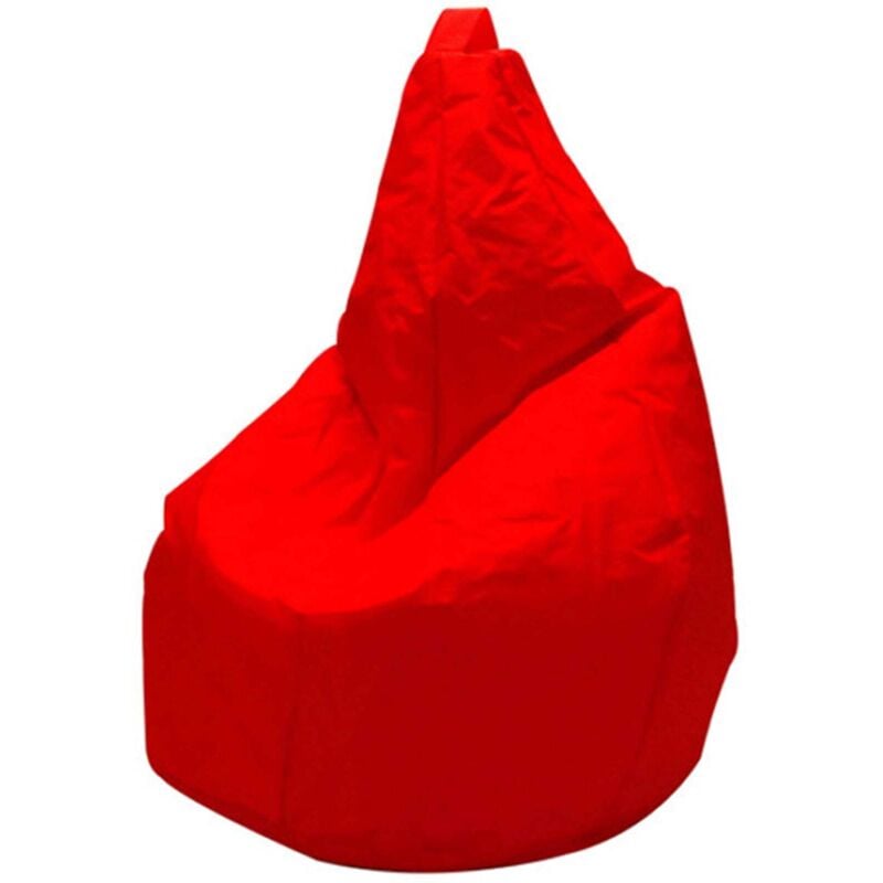 foto del prodotto king home - poltrona a sacco in nylon con imbottitura in micropolistirolo 1,20 metri pouf impermeabile per interni ed esterni colore arancione