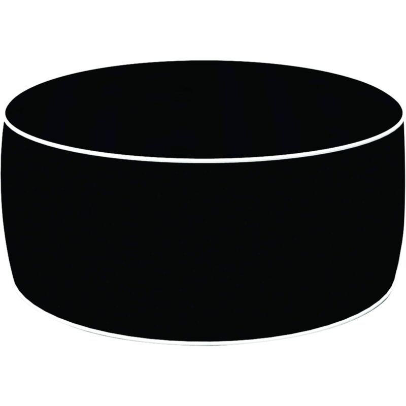 foto del prodotto king home pouf ottoman nero cm 53x53x23