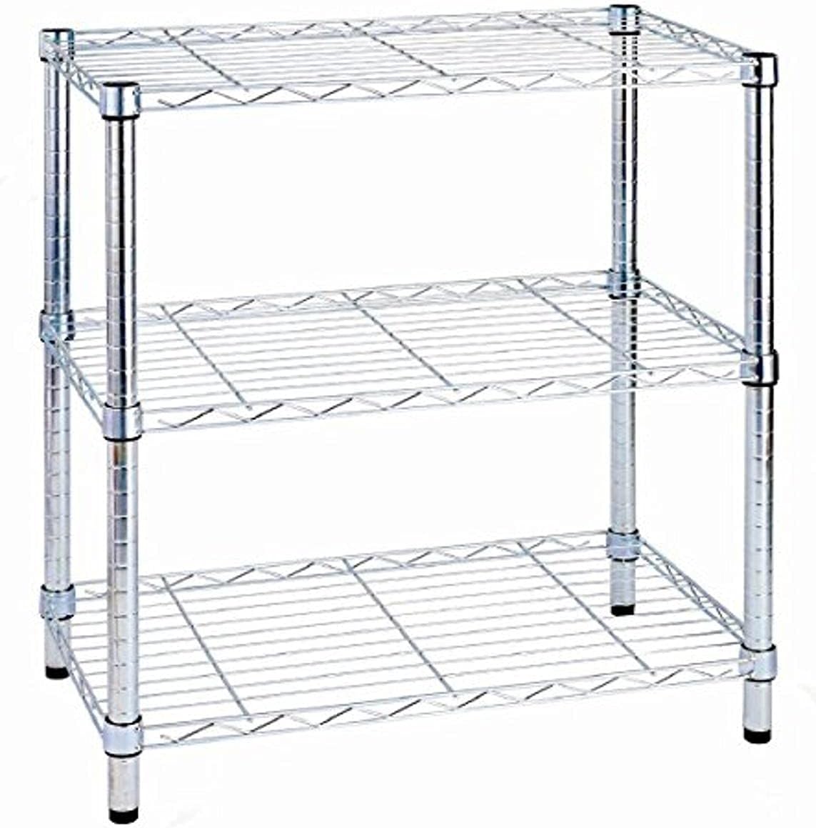 foto del prodotto king home scaffale cromato 3 piani 60x35x90 cm