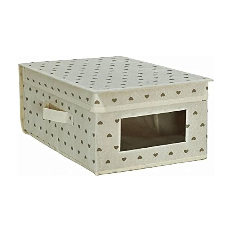 foto del prodotto king home scatola king box in tnt panna 24x36x19h cm con maniglie laterali e finestrella trasparente