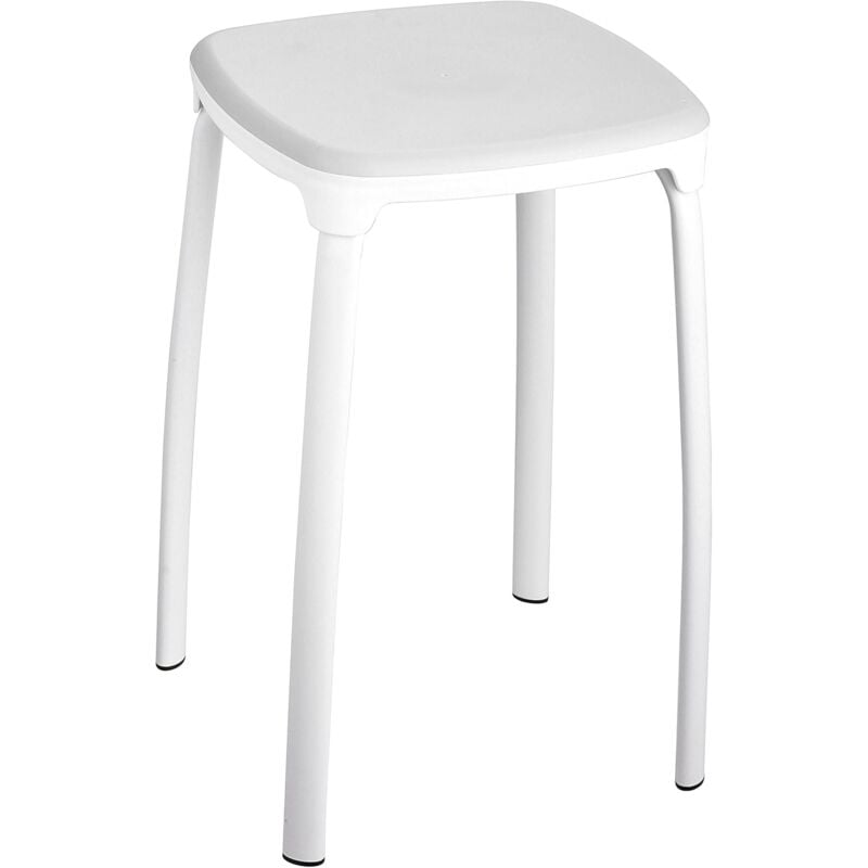 foto del prodotto king home sgabello in polipropilene bianco 29x29x46h cm