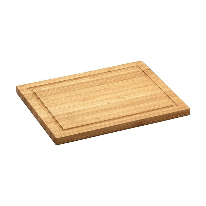 foto del prodotto king home tagliere piccolo in bambu c scanalatura per raccolta liquidi 29x23x1,6h cm