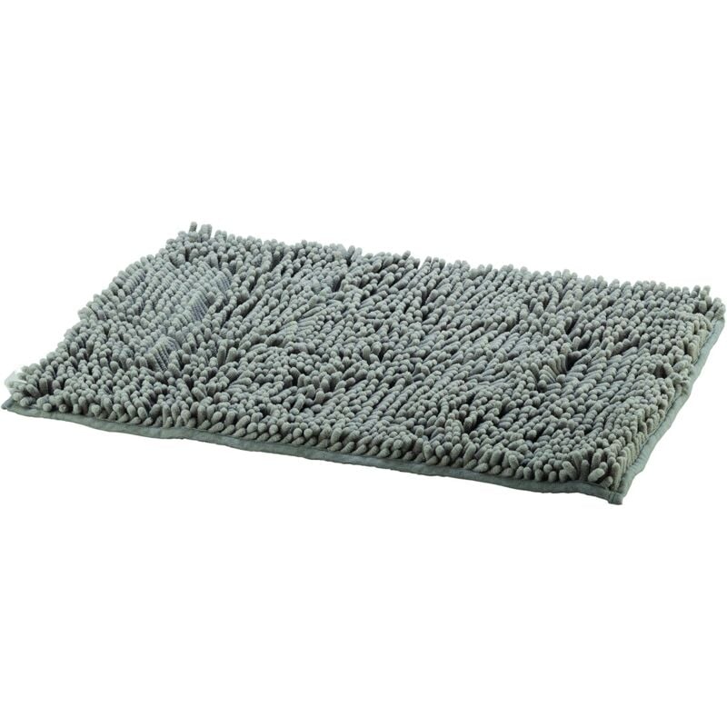 foto del prodotto king home tappeto bagno antiscivolo grigio in ciniglia 60x40 cm