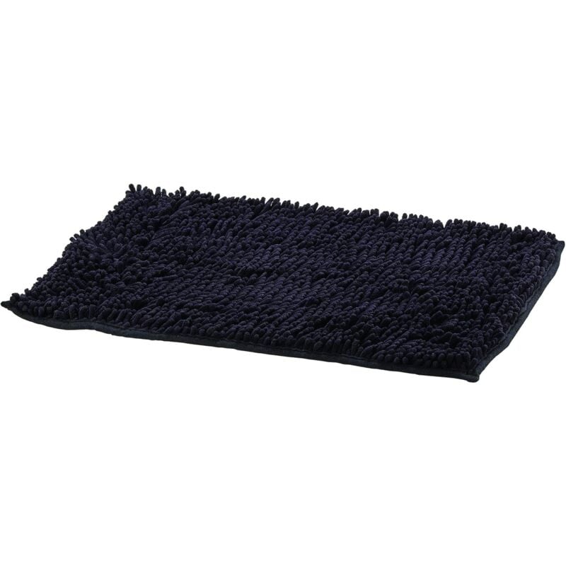 foto del prodotto king home tappeto bagno antiscivolo nero in ciniglia 60x40 cm