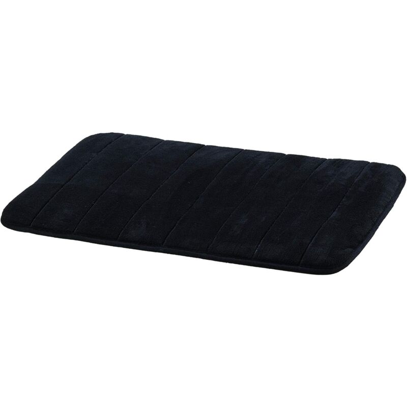 foto del prodotto king home tappeto bagno antiscivolo nero in velluto di corallo 60x40 cm