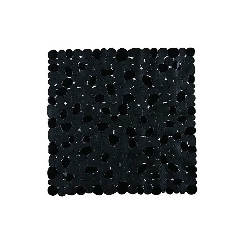 foto del prodotto king home tappeto interno doccia stone nero quadro in pvc 52x52 cm