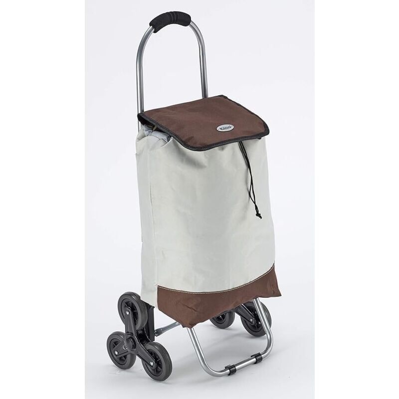 foto del prodotto king home trolley spesa trio nero bicolor impermeabile 32x25x88h cm nero grigio
