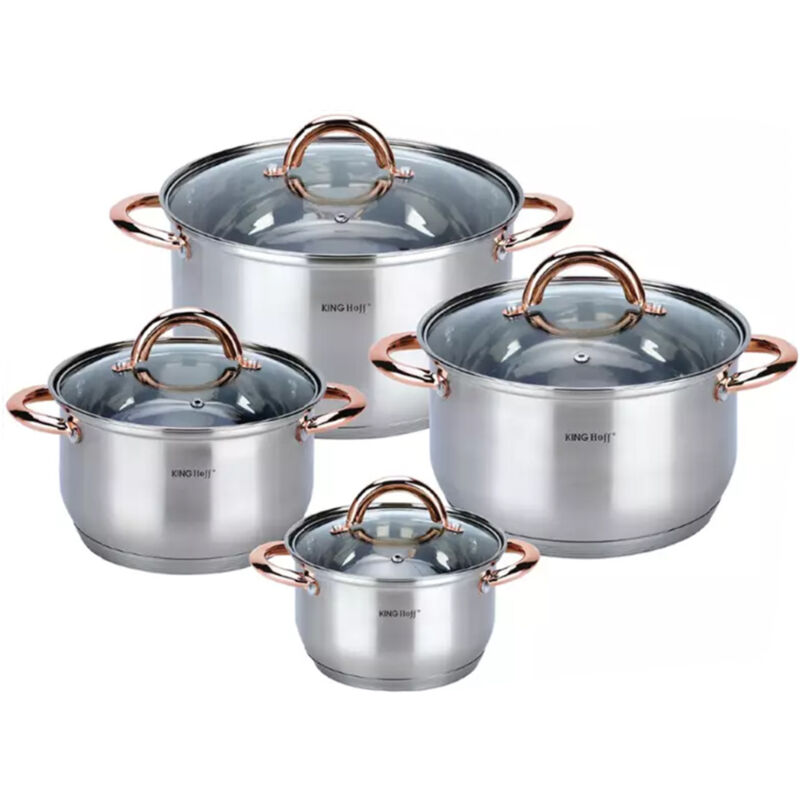 foto del prodotto kinghoff kh 1763 set di pentole 8 pezzi