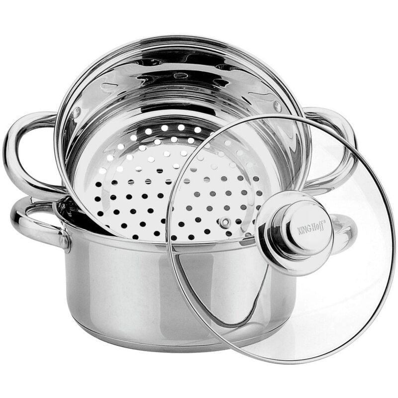 foto del prodotto kinghoff pentola a vapore 3 pezzi 24 cm kh 3318