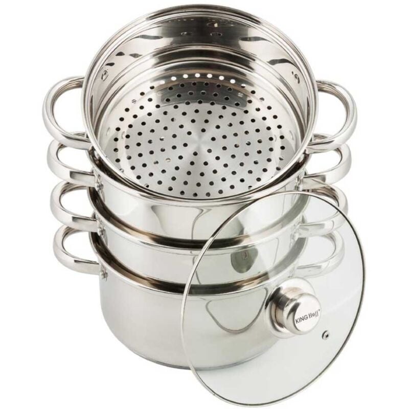 foto del prodotto kinghoff pentola a vapore 5 pezzi 20 cm kh 3322
